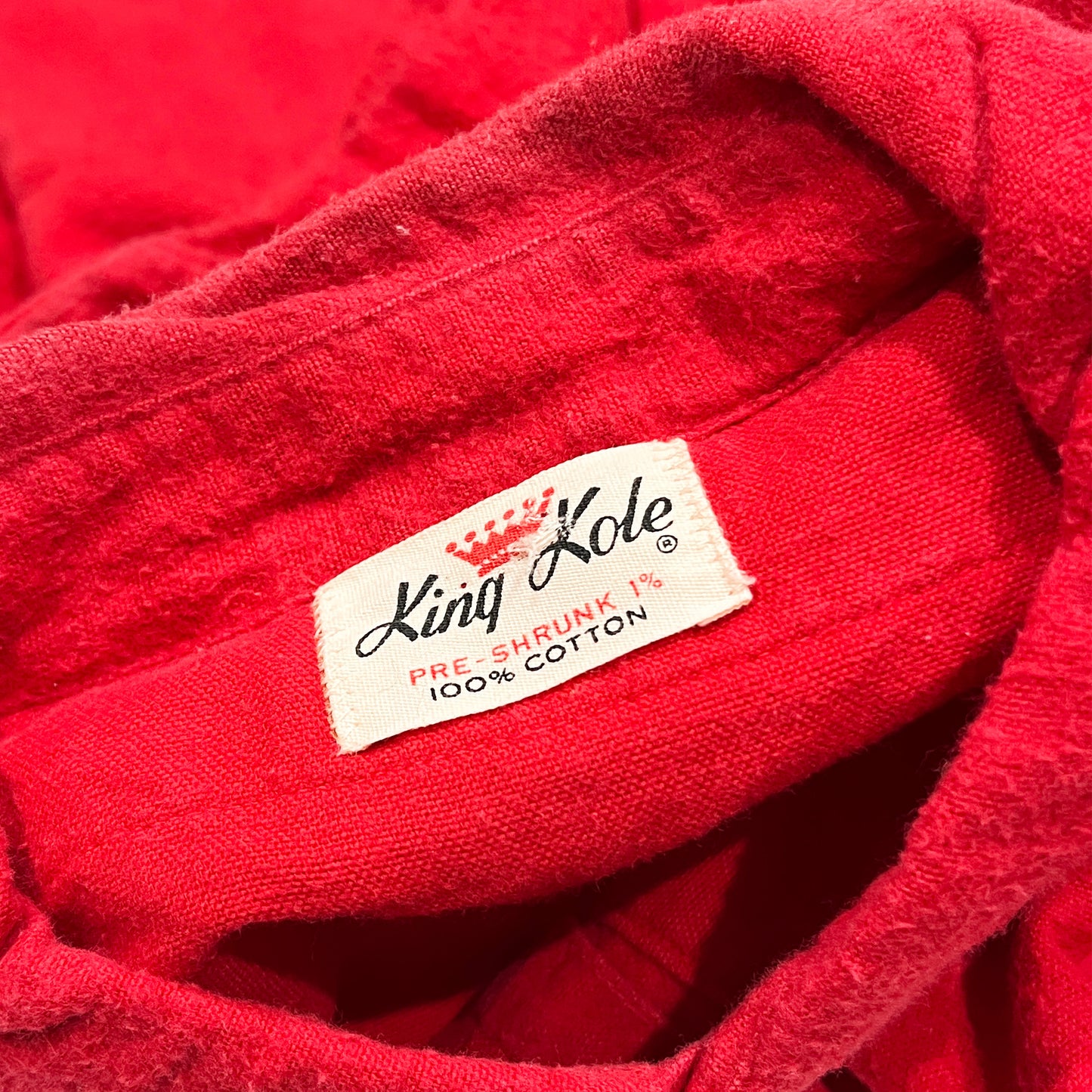 60's〜 King Kole 単色Nel SH Size (L)位