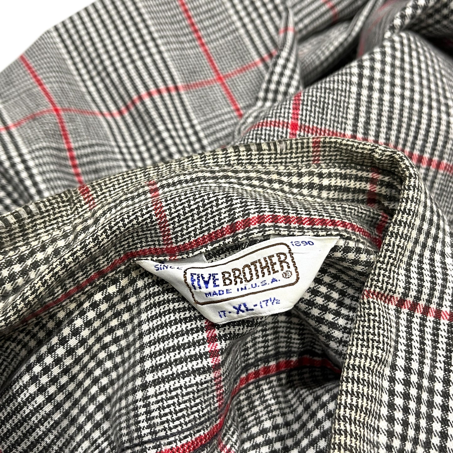 70's FIVEBROTHER Nel SH 好配色チェック Size (XL)