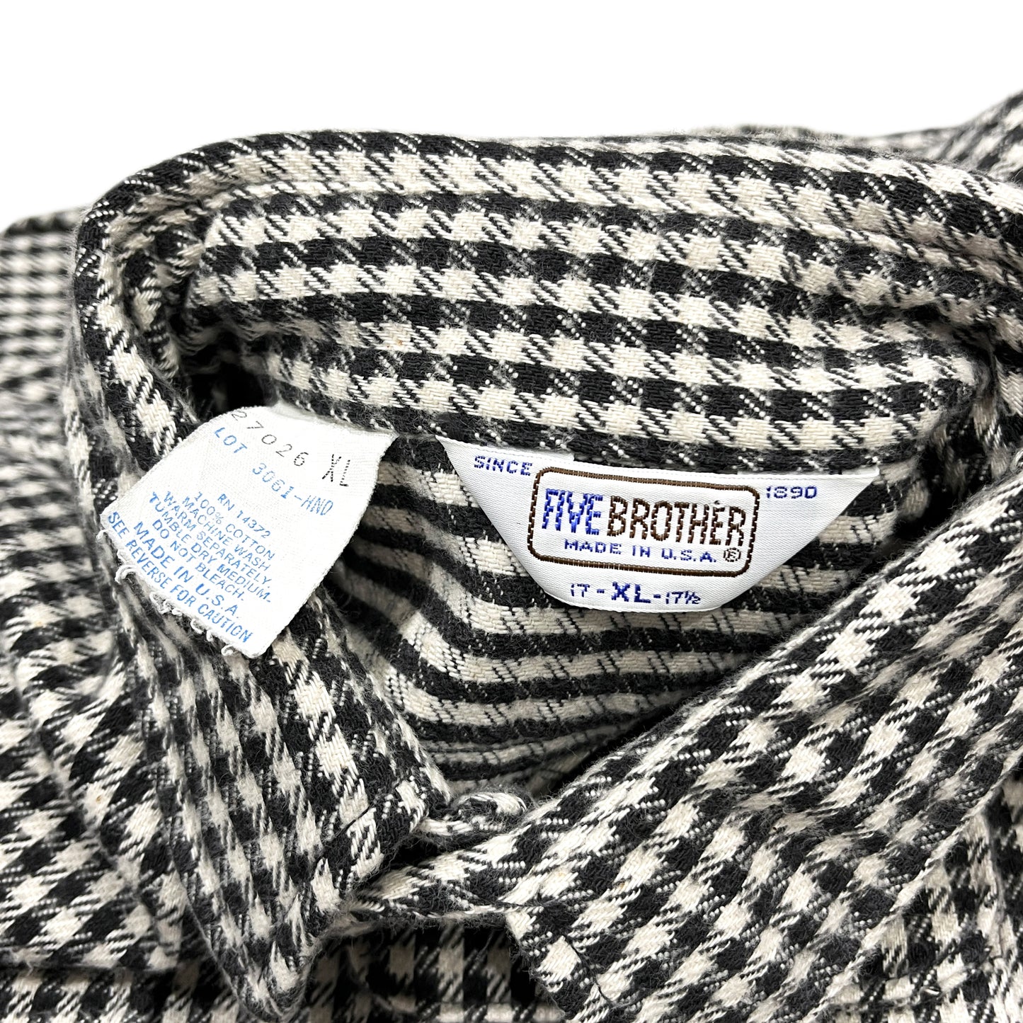 70's FIVEBROTHER Nel SH 好配色チェック Size (XL)