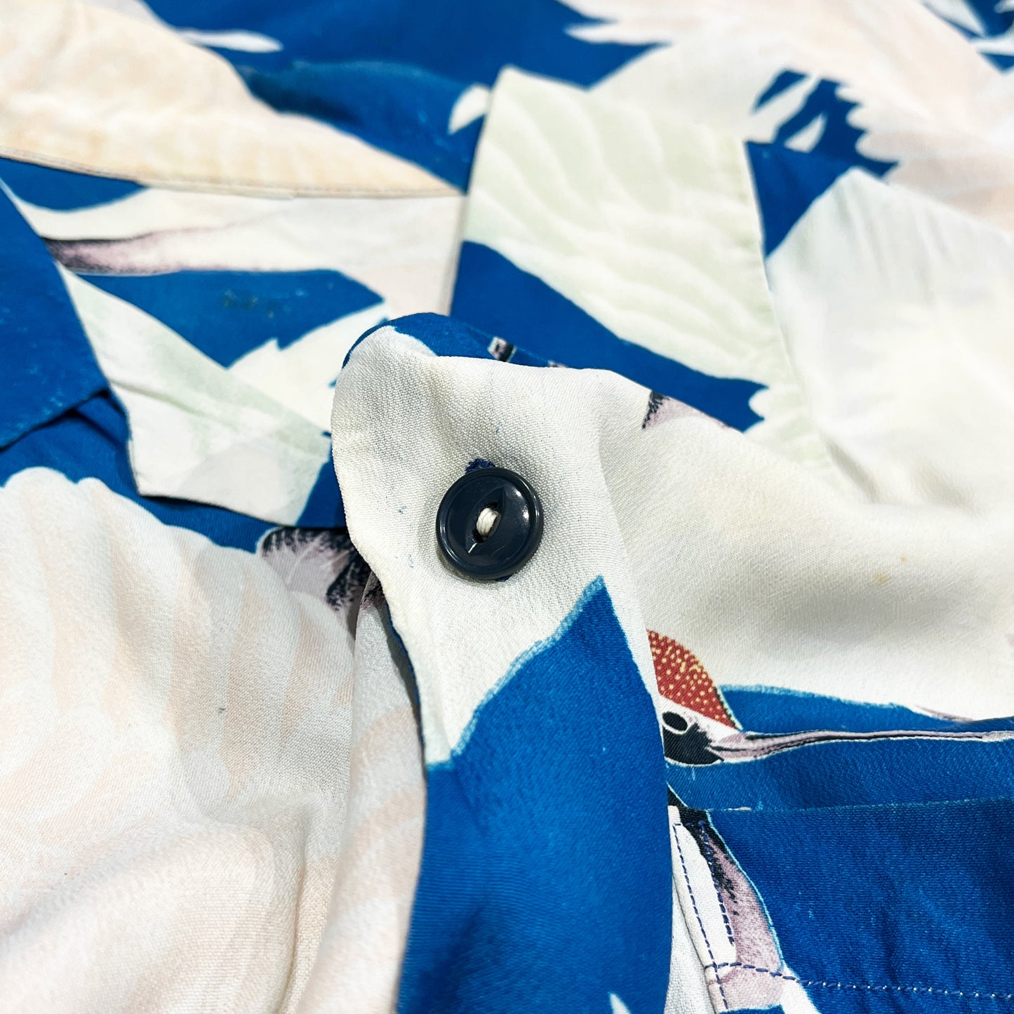 50's〜 UnKnown 和柄 Hawaiian S/S SH "鶴" Size (L)位