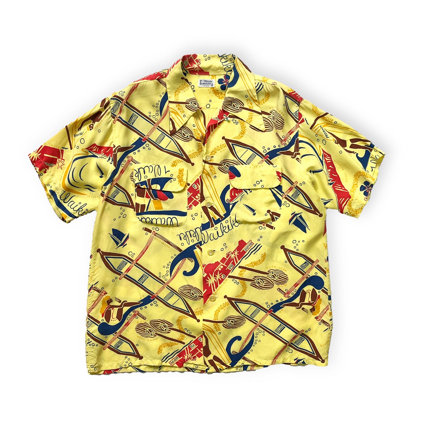 50's Florida SUNWEAR Hawaiian S/S SH Size (M)