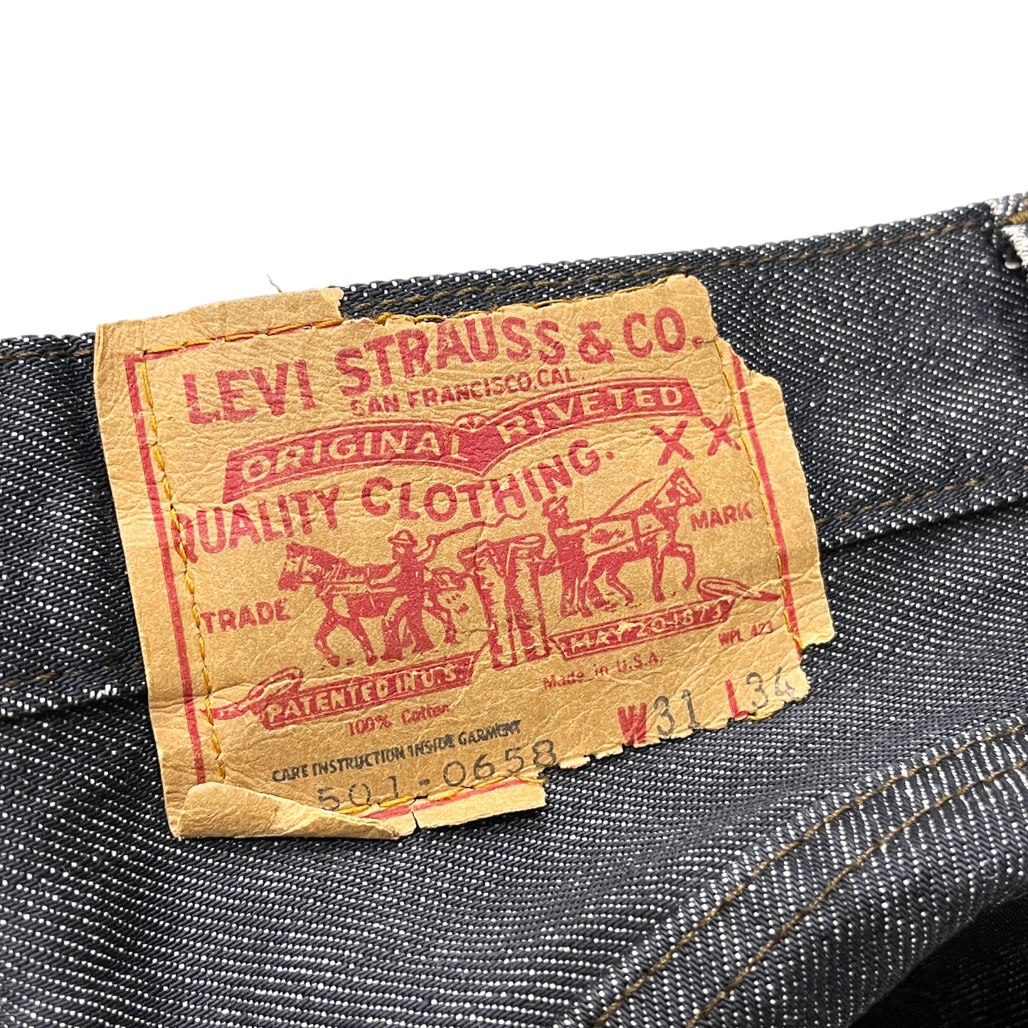 80's Levi's 501 Black Denim PT Size (W32 L32)位