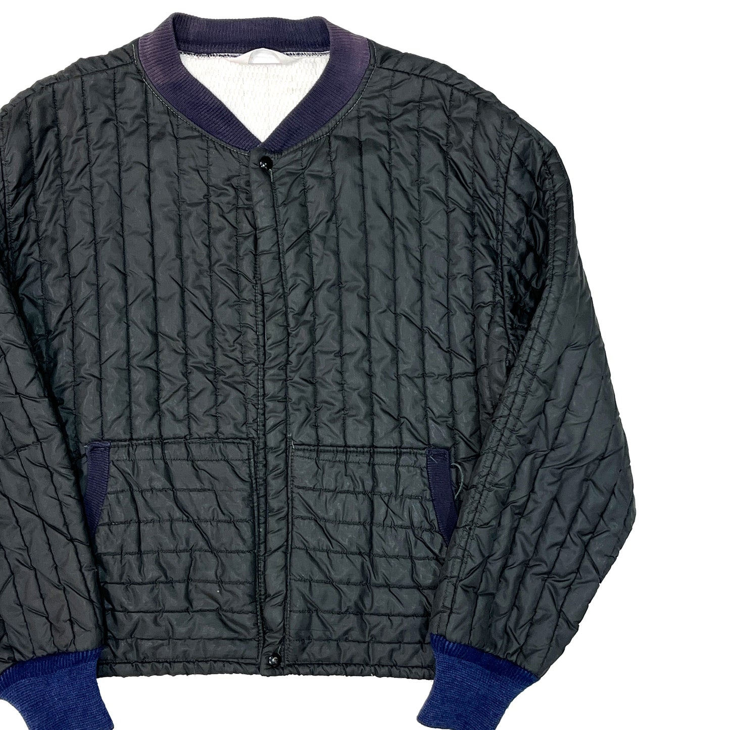 70's TOWNCRAFT Black Quilting JKT Size (L)