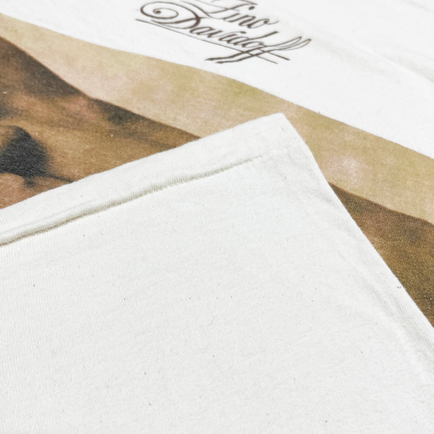 90s Zino Davidoff Photo T One Size Fits All ディテール 2 Tシャツの素材 プリントの端が少し露出している部分