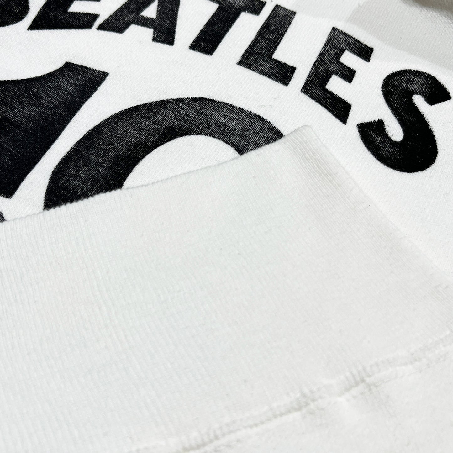 70s UnKnown Beatles Sweat L ディテール 袖口とプリントのディテール