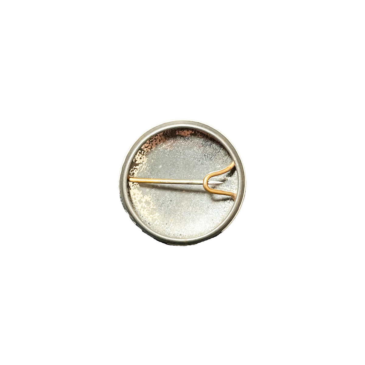 John Lydon Badge 背面 銀色金属製 金色のピン 裏面構造