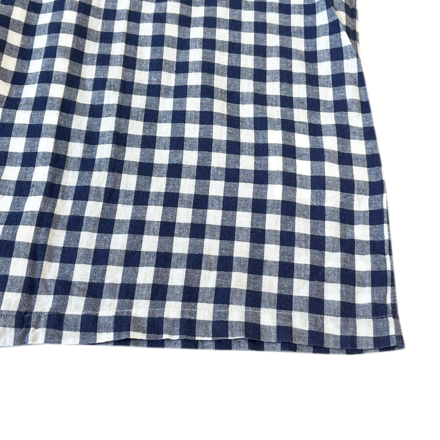AD2002 Comme des Garcons Homme SH L ディテール 2 白と青のチェック柄 ボタン