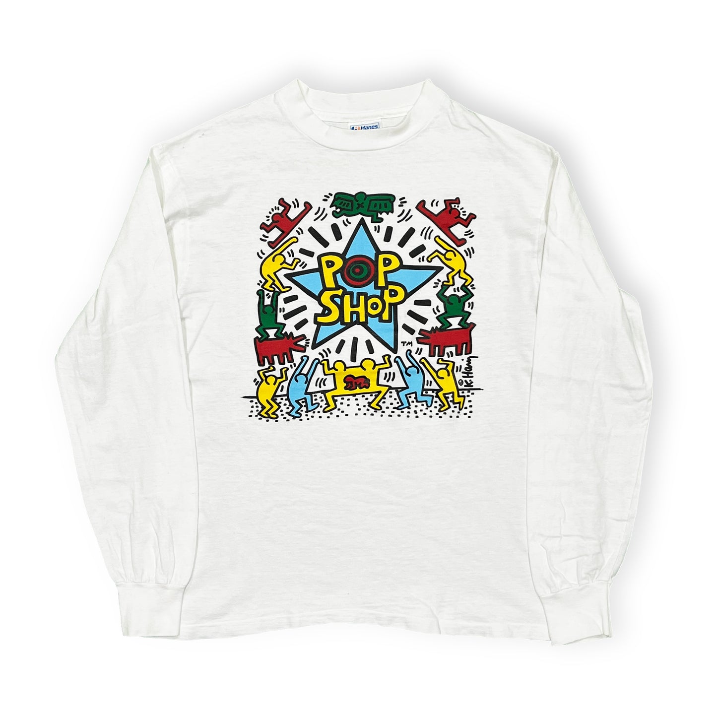90's Hanes Keith Haring Pop-Shop L/S T Size (M)