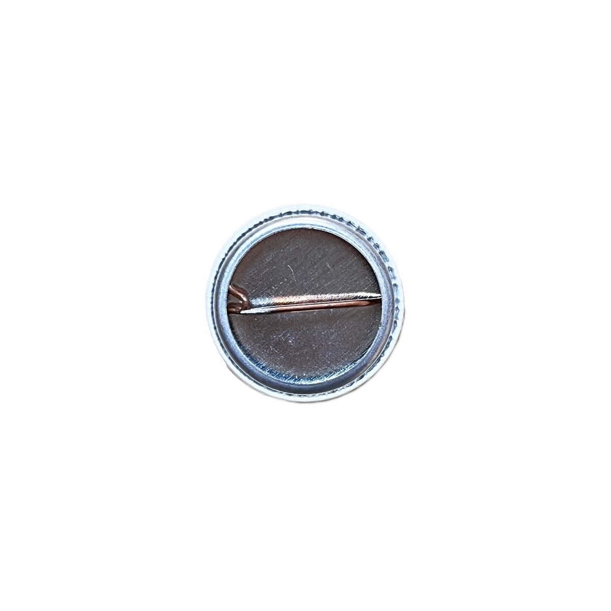 God Save The Queen Badge 背面 金属製ボタンバック ピン式固定具