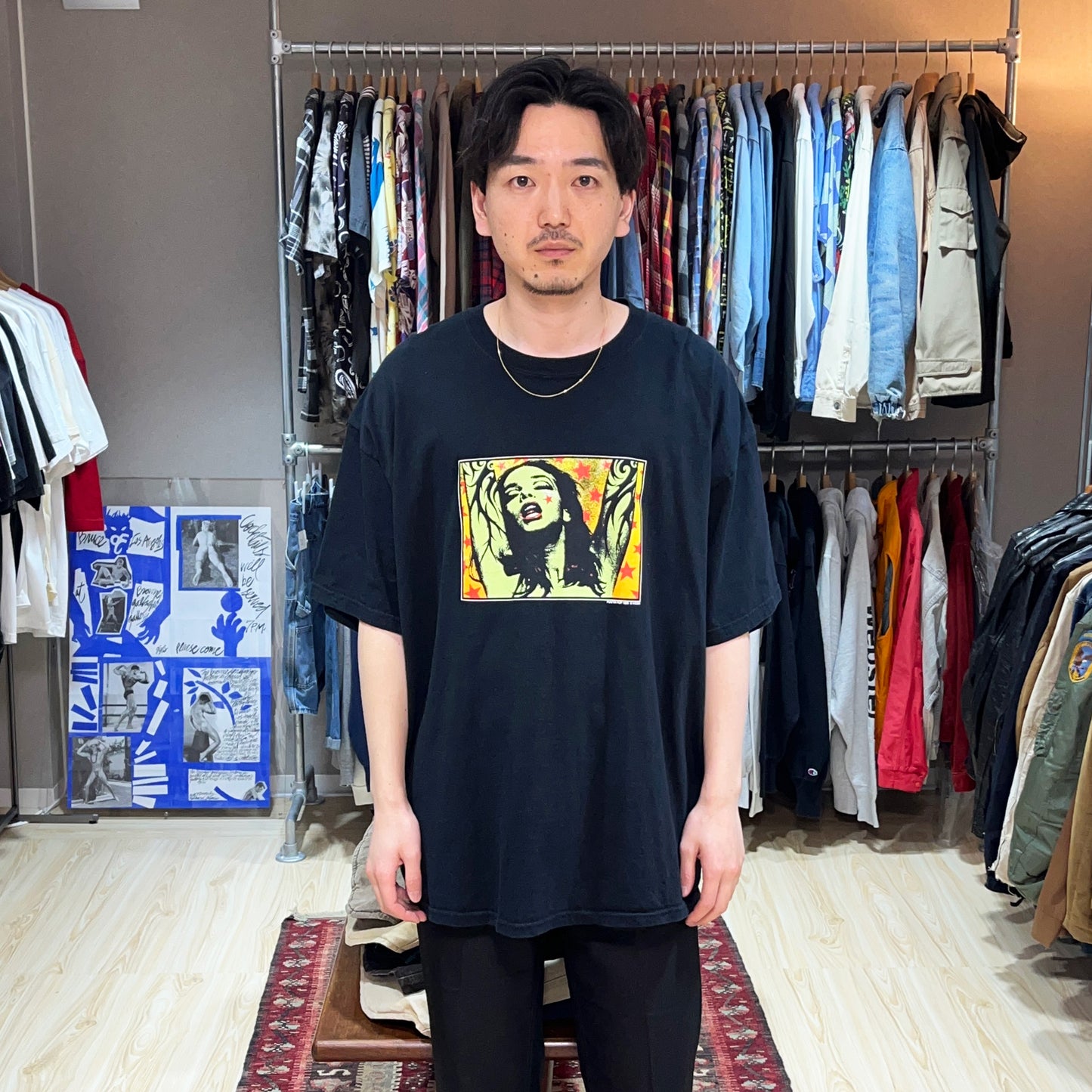 90's POSTER POP Kozik "The Green Lady" T Size (XXL) ビッグサイズ!