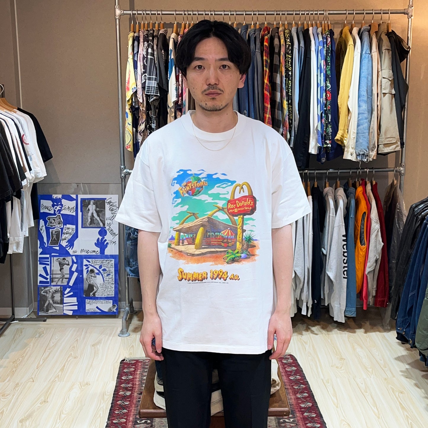 90's Hanes The Flintstones "RocDonald's" T Size (XL)