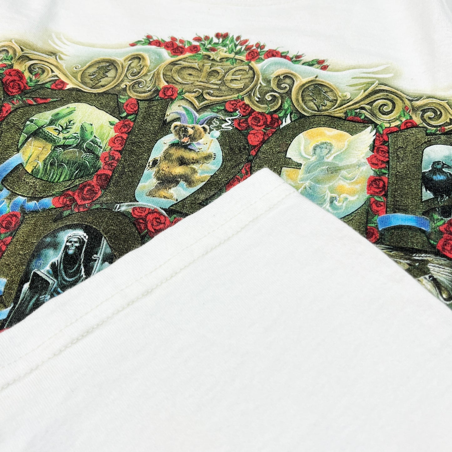90s LIQUID BLUE Gratefuldead T L ディテール 3 プリントの詳細 白ベース