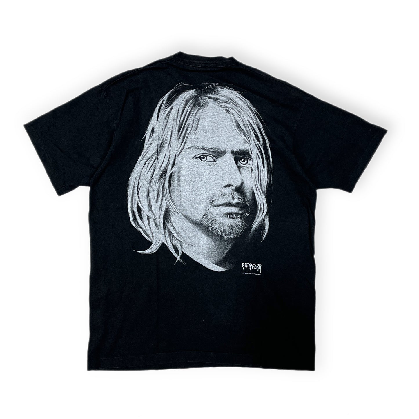 90's FRUIT OF THE LOOM Kurt Cobain "BRADFORD Gallery" T Size (XL)