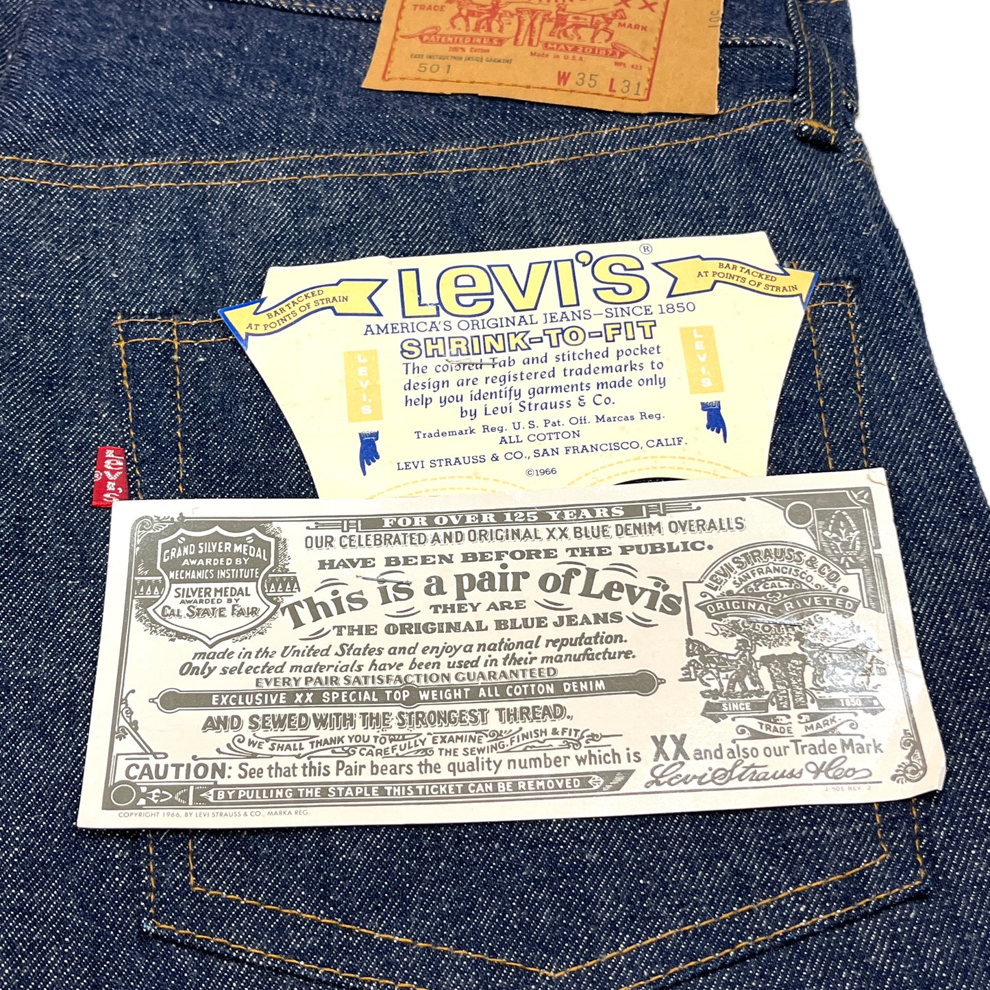 70's Levi's 501 66前期 Deadstock Size (W35 L31)