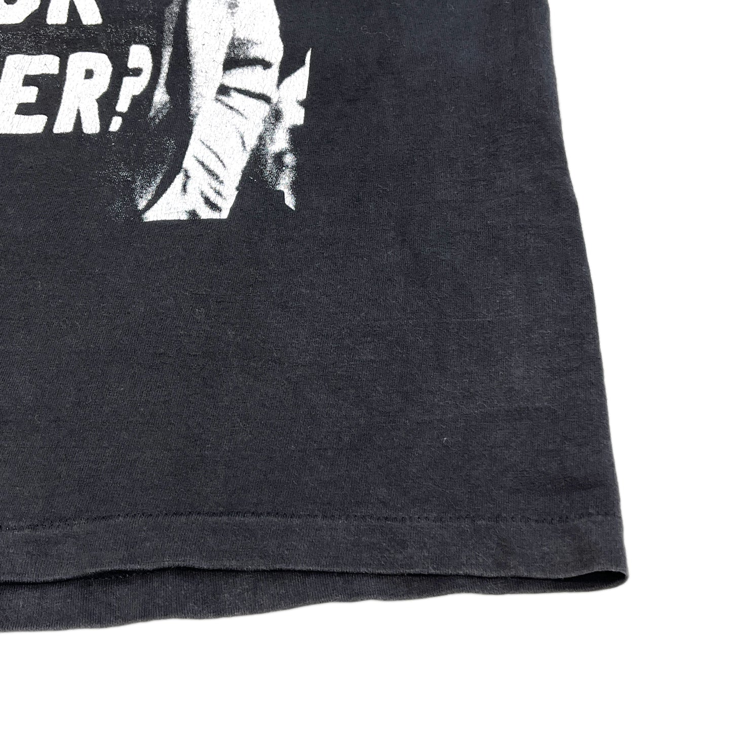 90s UnKnown Keith Richards T XL ディテール Tシャツの裾部分 素材の質感