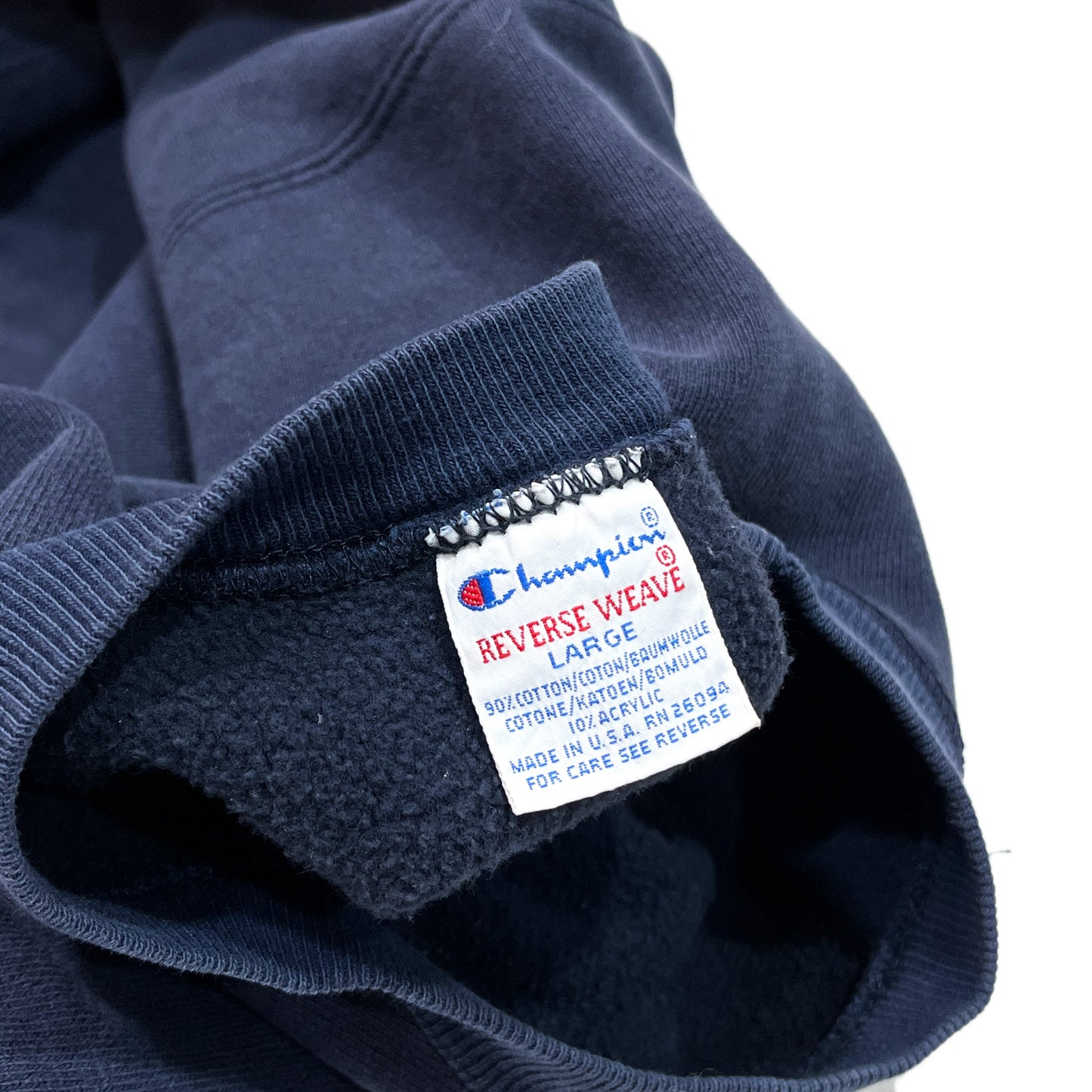 90's Champion R/W Crew 2トーン ネイビー Size (L)