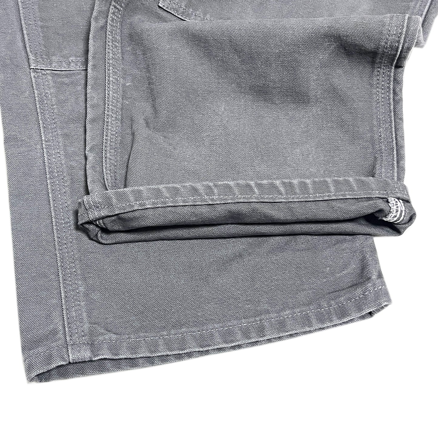 アメリカ製 Carhartt ダブルニー ペインターPT グレー W36 L30 ディテール 縫い目 素材の質感