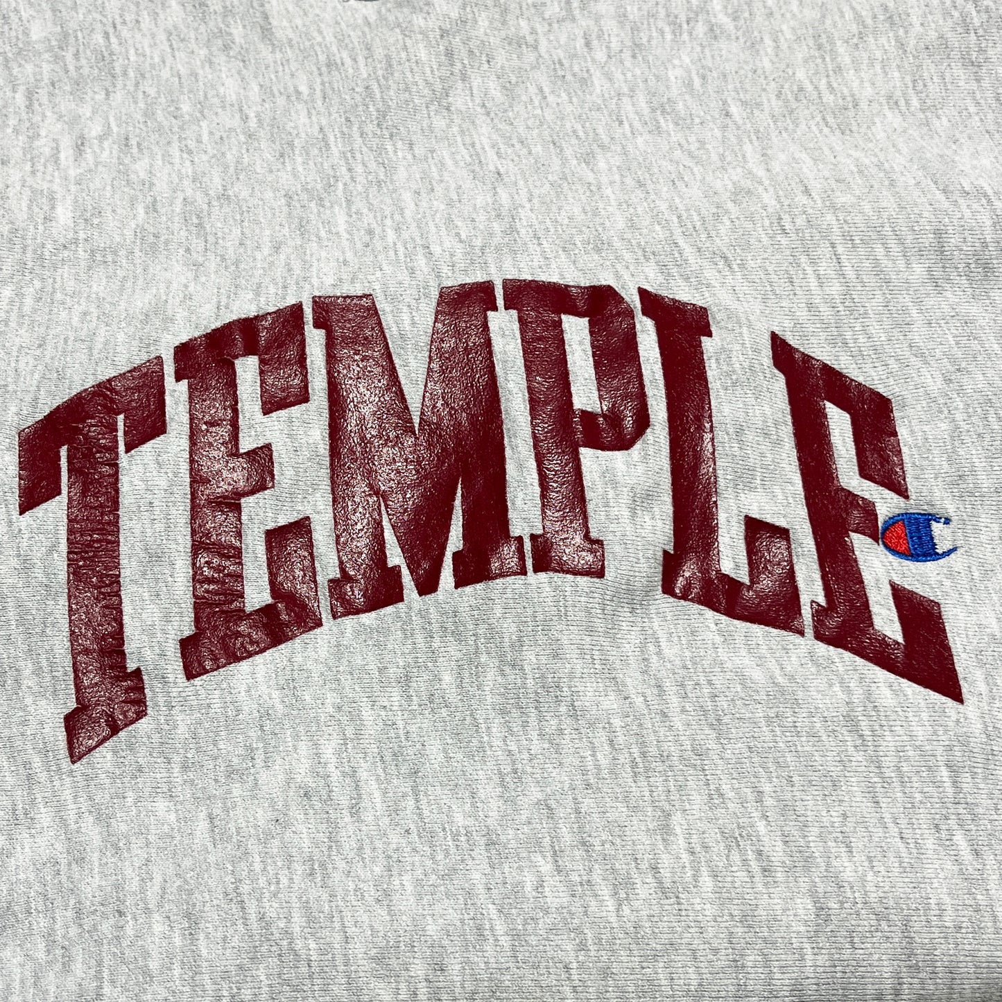 80's Champion R/W "TEMPLE" 目付き プリントあり Size (XL)