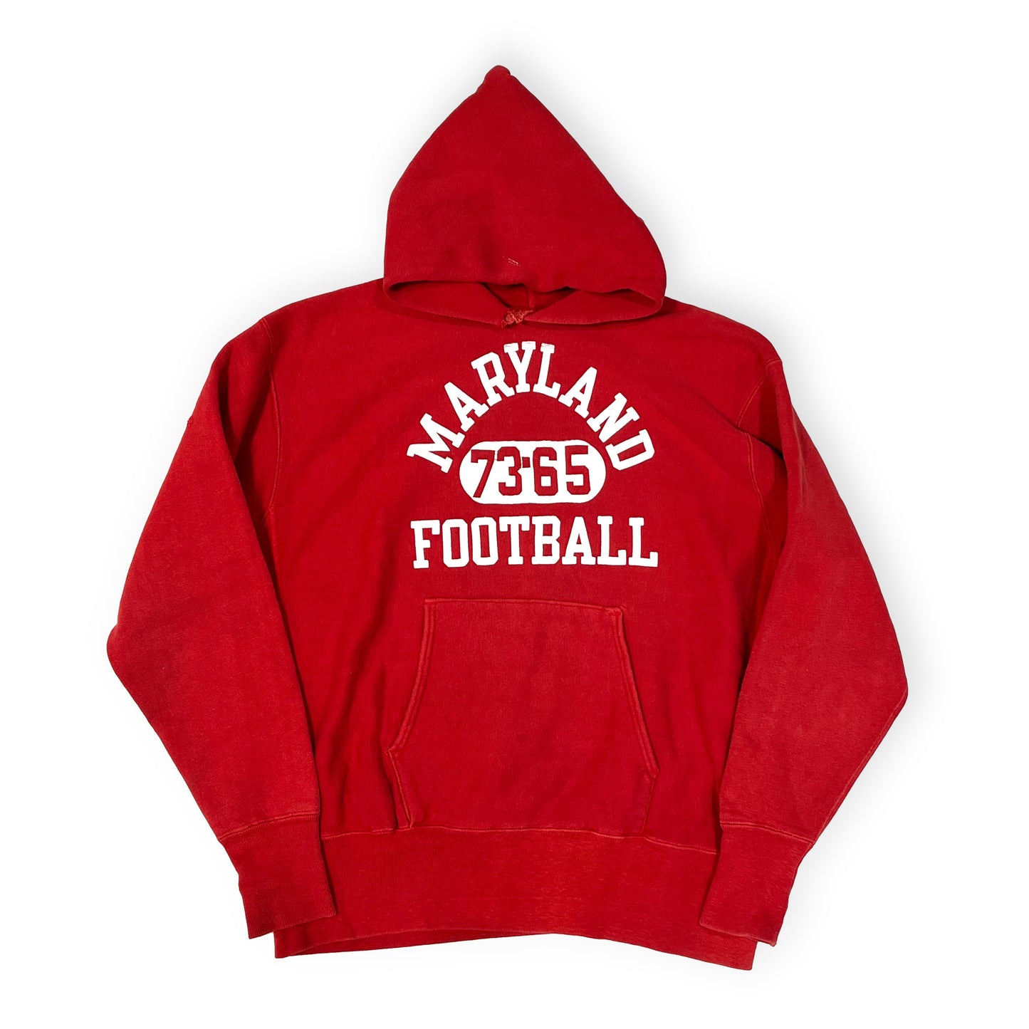 70's Champion 単色タグ R/W Parka "MARYLAND 73-65 FOOTBALL" 3段プリント Size (XL)
