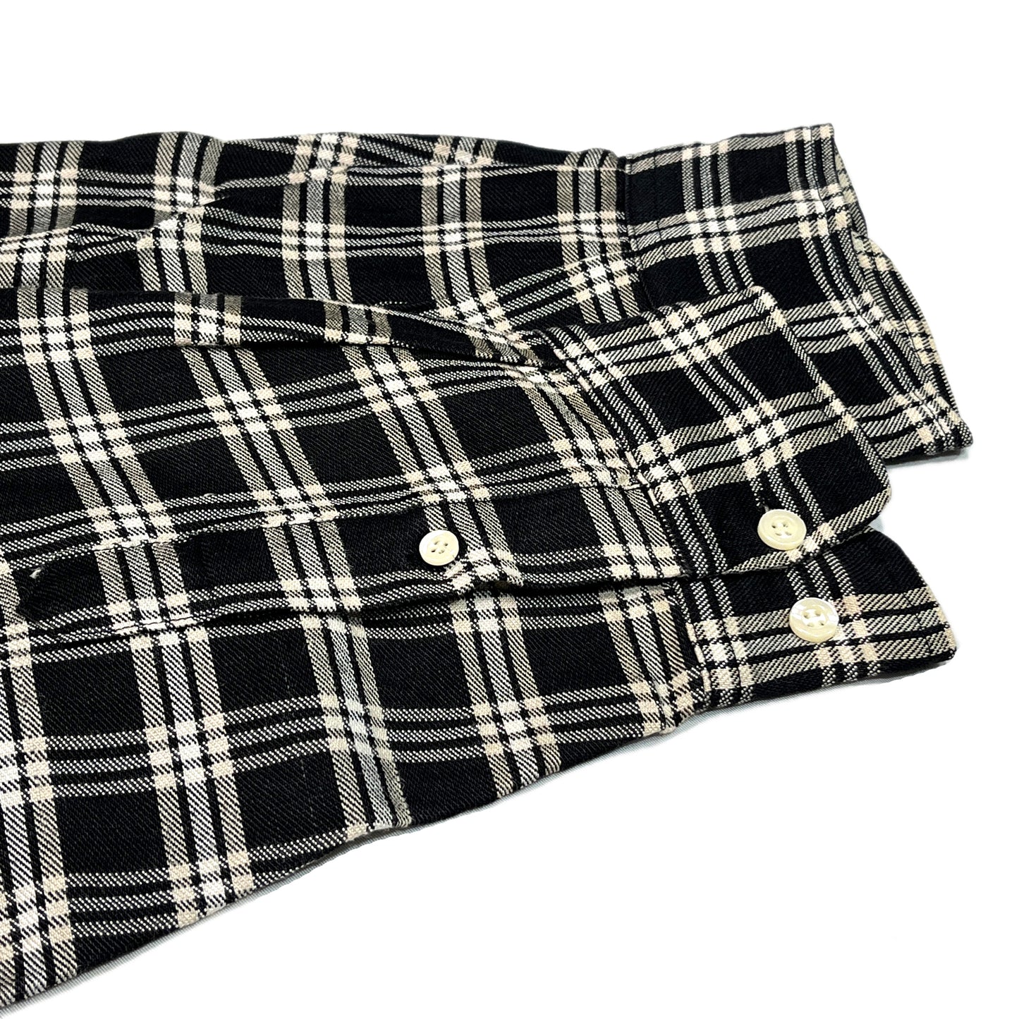 Old Gap L/S SH Rayon X Ramie 好配色チェック Size (L)