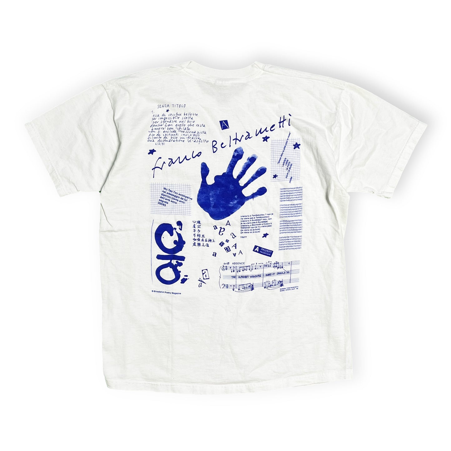 90's FRUIT OF THE LOOM Broadshirt Poetry Magazine T Size (XL)