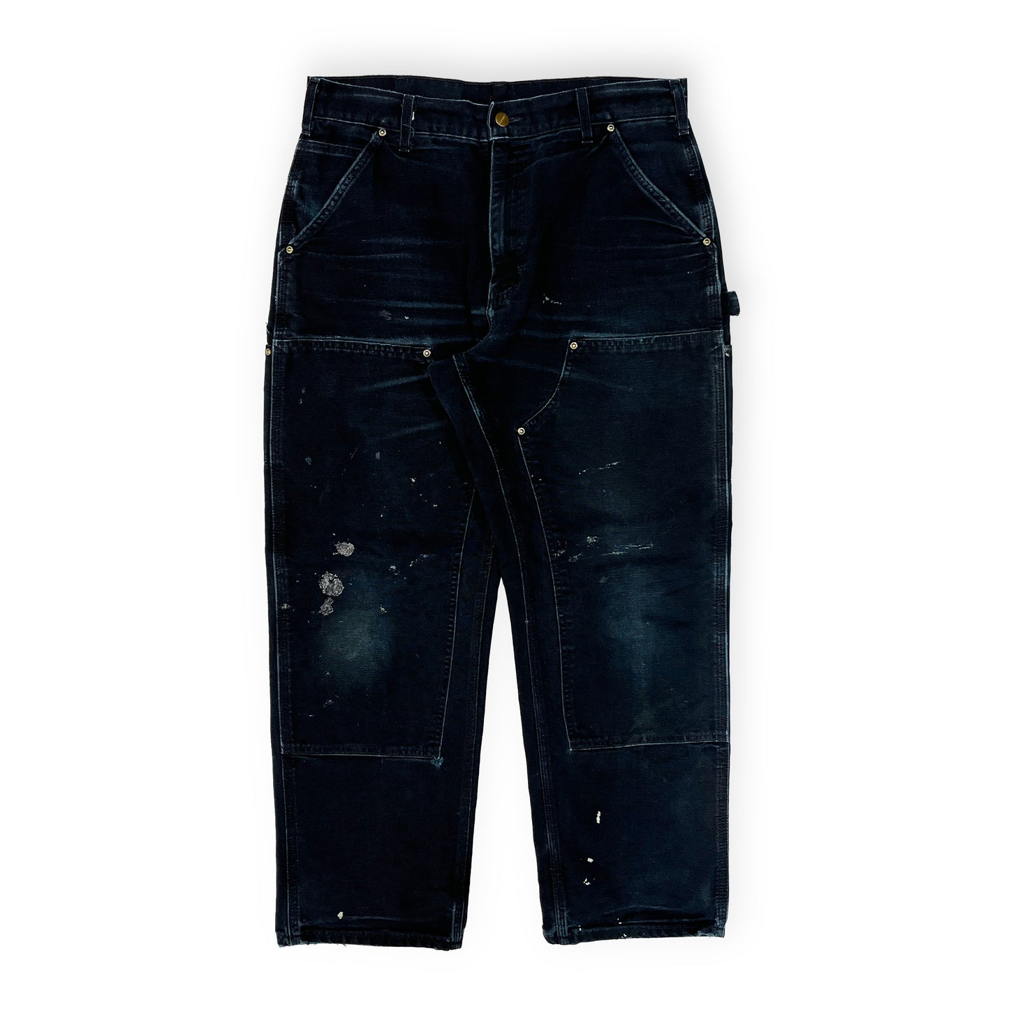 アメリカ製 Carhartt ダブルニー ペインターPT ブラック Size (W34 L30)位