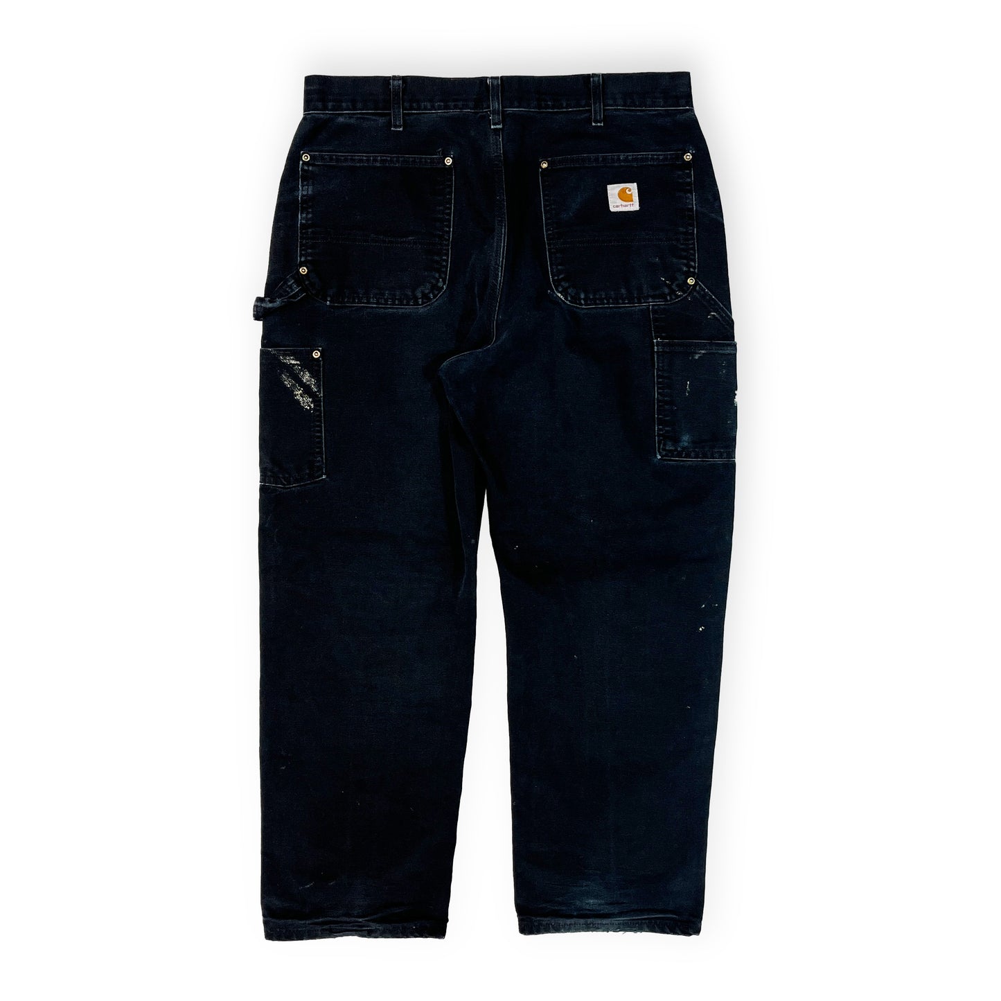 アメリカ製 Carhartt ダブルニー ペインターPT ブラック Size (W34 L30)位