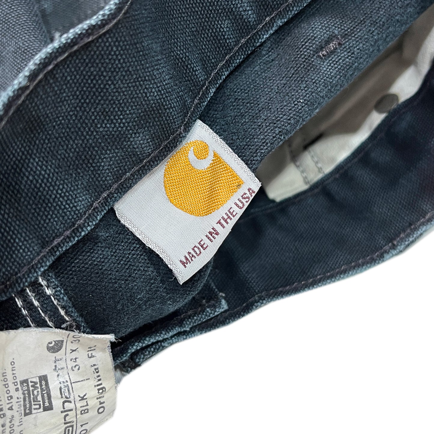 アメリカ製 Carhartt ダブルニー ペインターPT ブラック Size (W34 L30)位