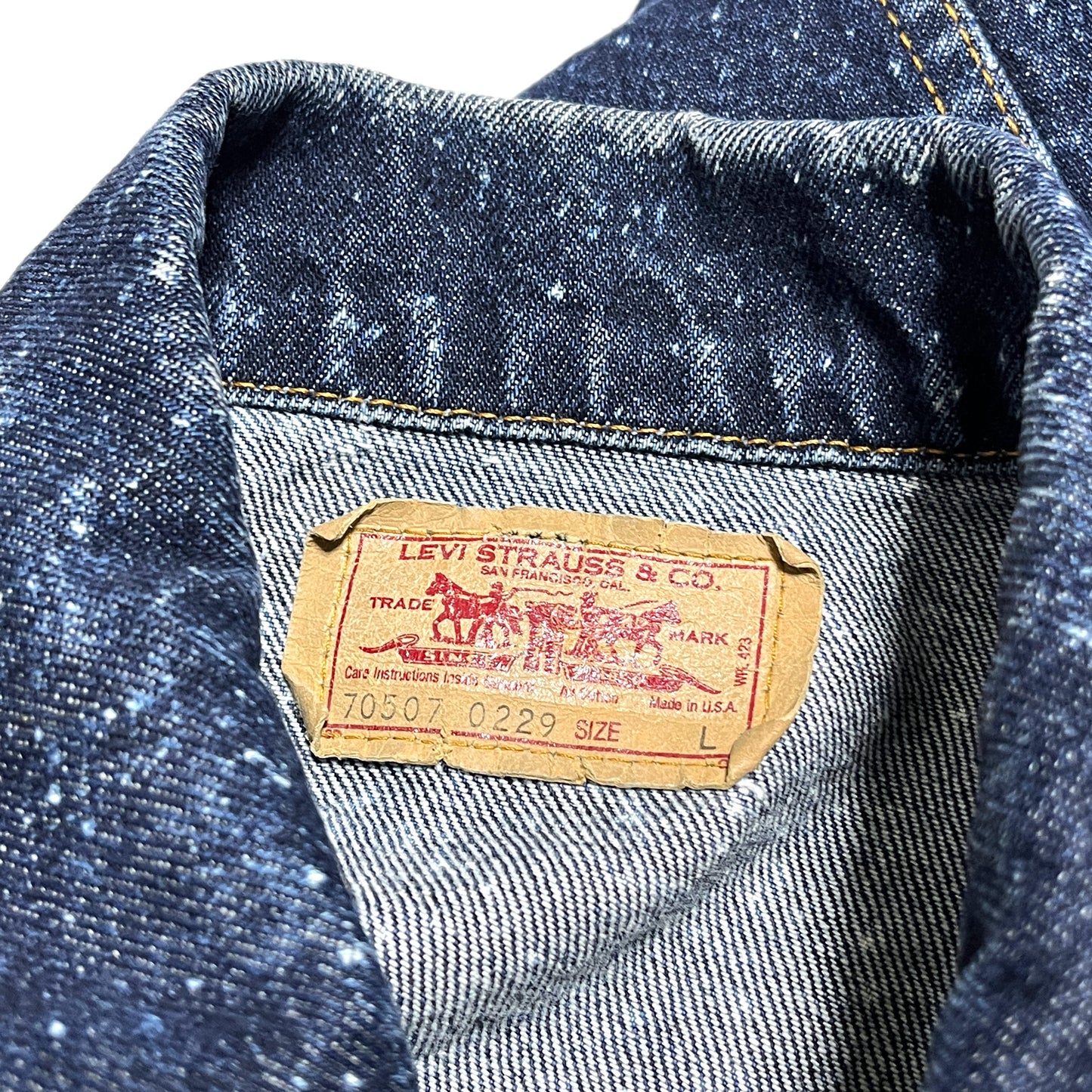 80's LEVI'S 70507 Galactic Wash JKT Size (L)