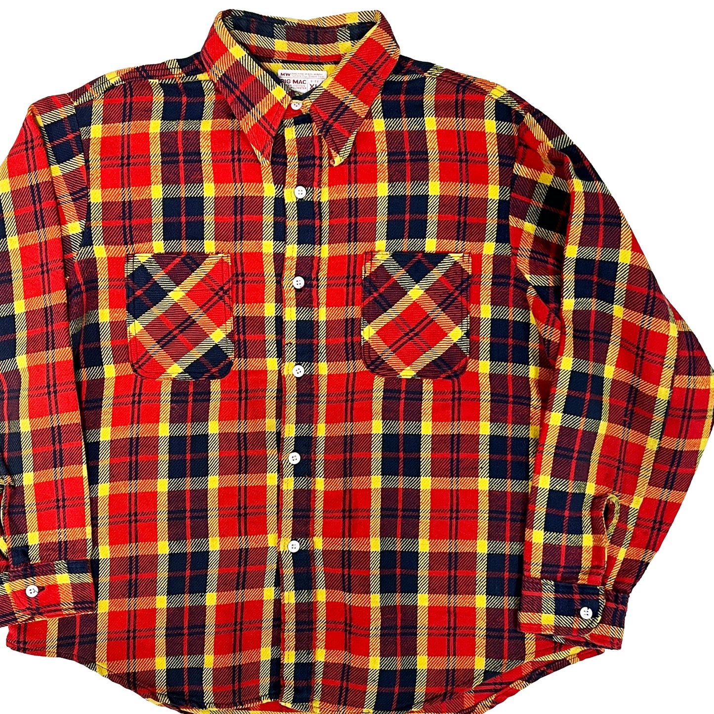 70's BIG MAC Nel SH 好配色チェック Size (XL) ビッグサイズ!