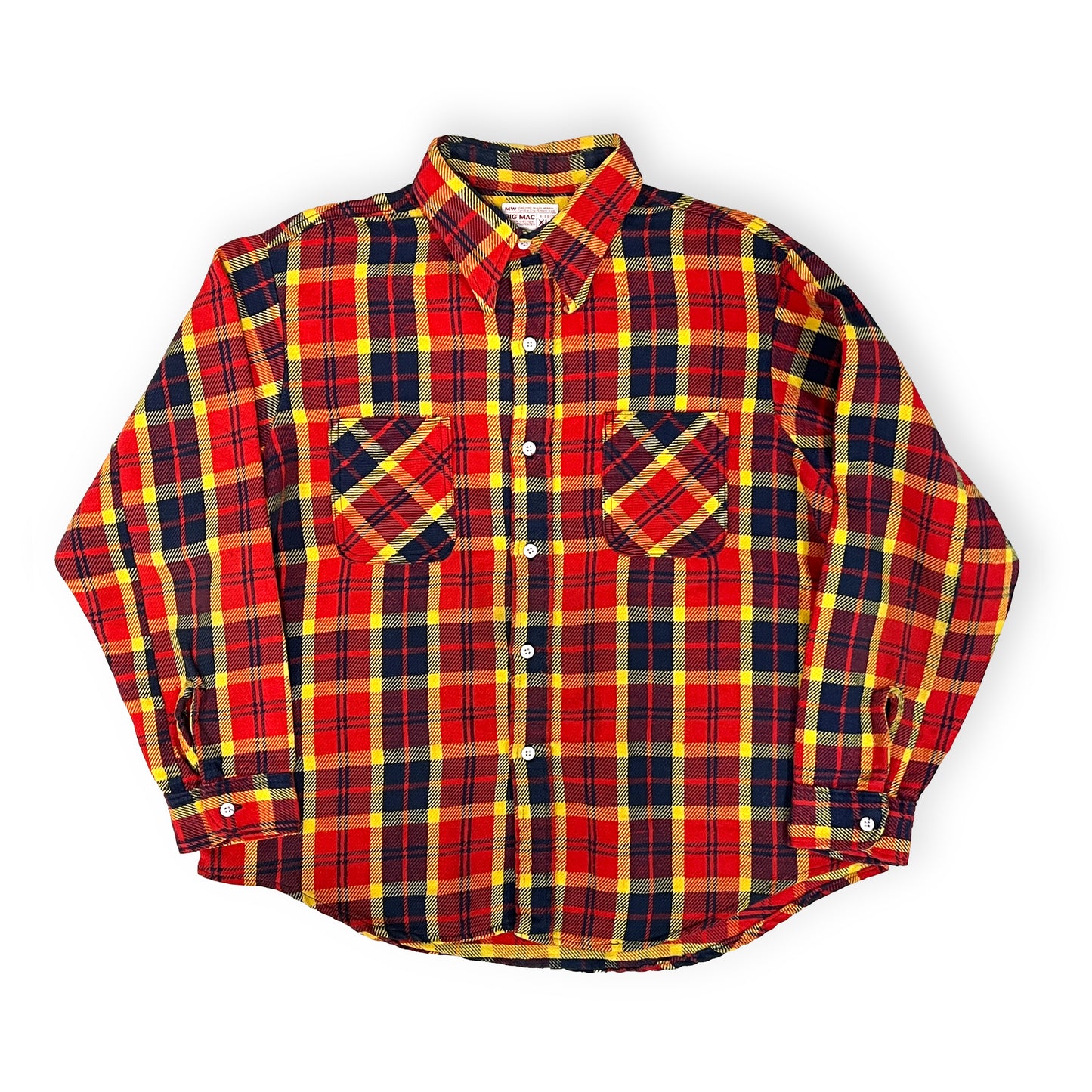 70's BIG MAC Nel SH 好配色チェック Size (XL) ビッグサイズ!
