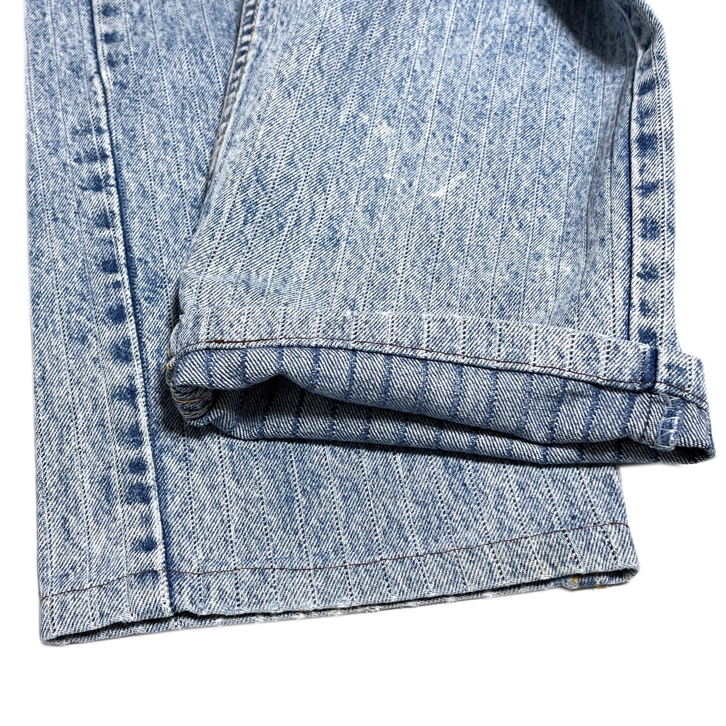 90s Levi's 505 Stripe Denim PT W37 L28 ディテール ポケット 縫い目