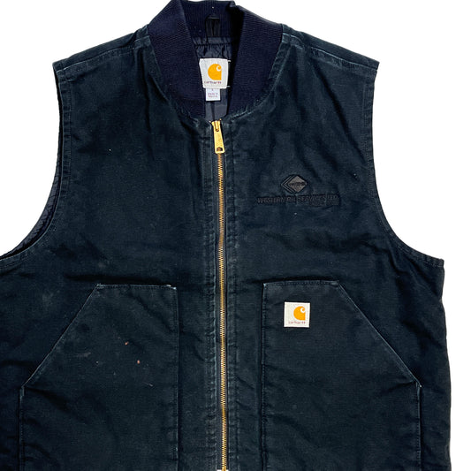 14 メキシコ製 Carhartt ダックベスト ブラック Size (L)