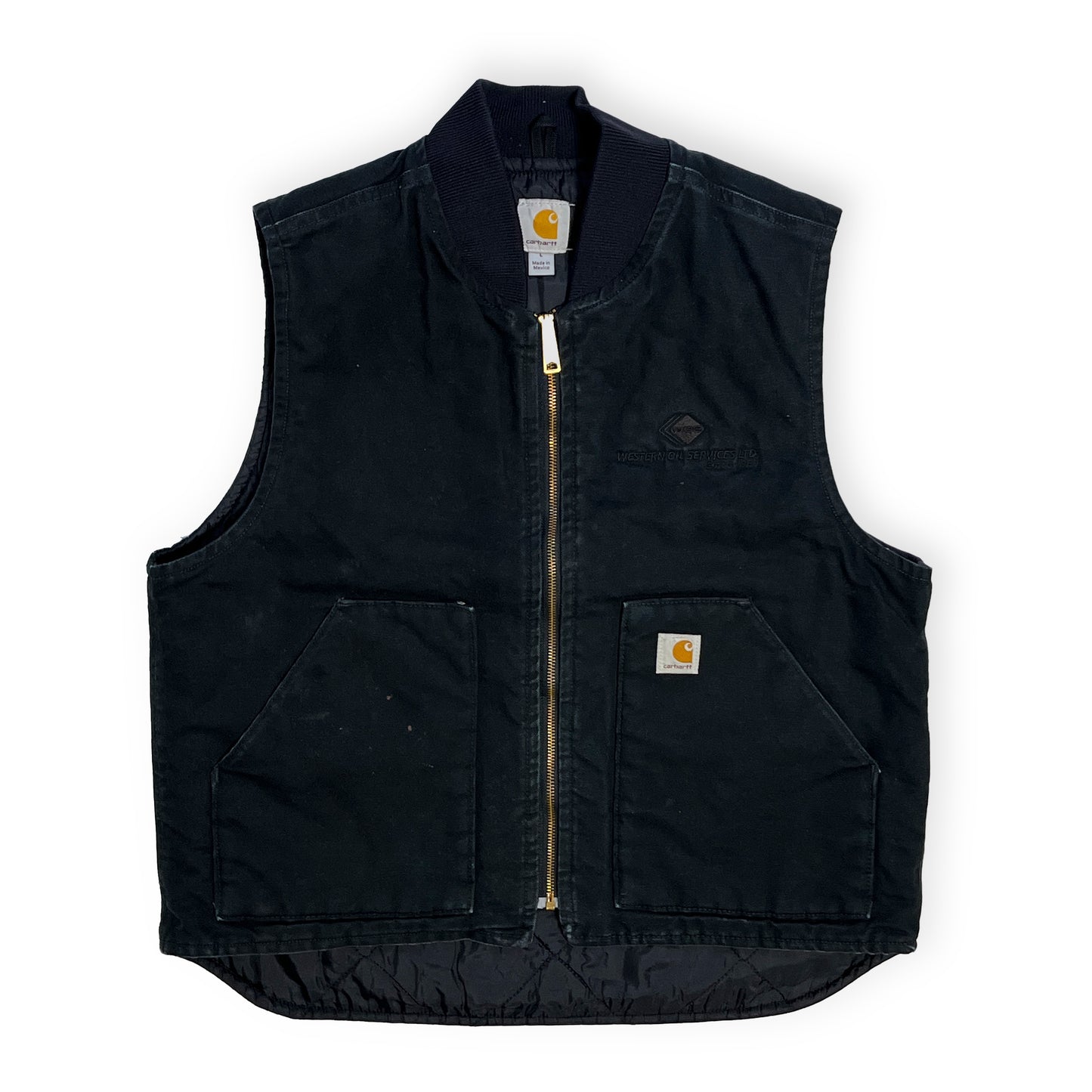 14 メキシコ製 Carhartt ダックベスト ブラック Size (L)