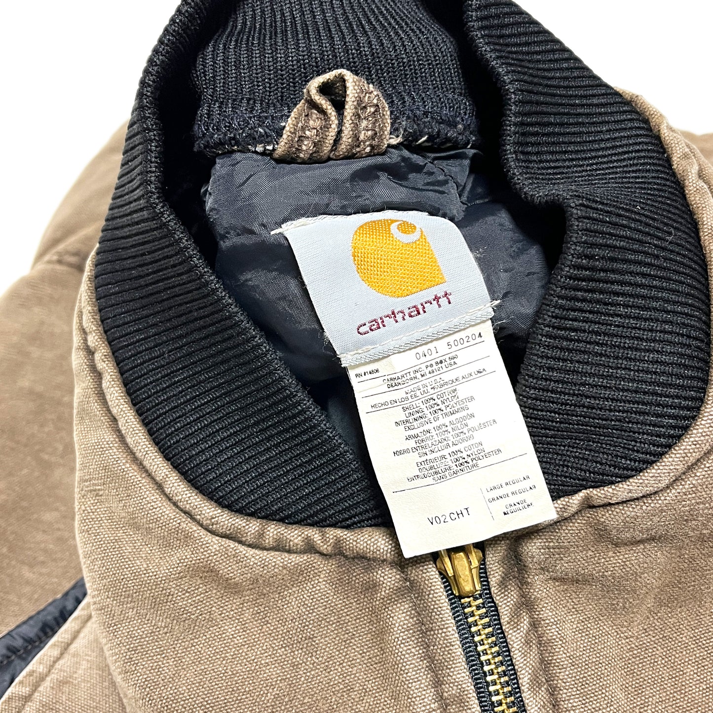 18 アメリカ製 Carhartt ダックベスト ブラウン Size (L)