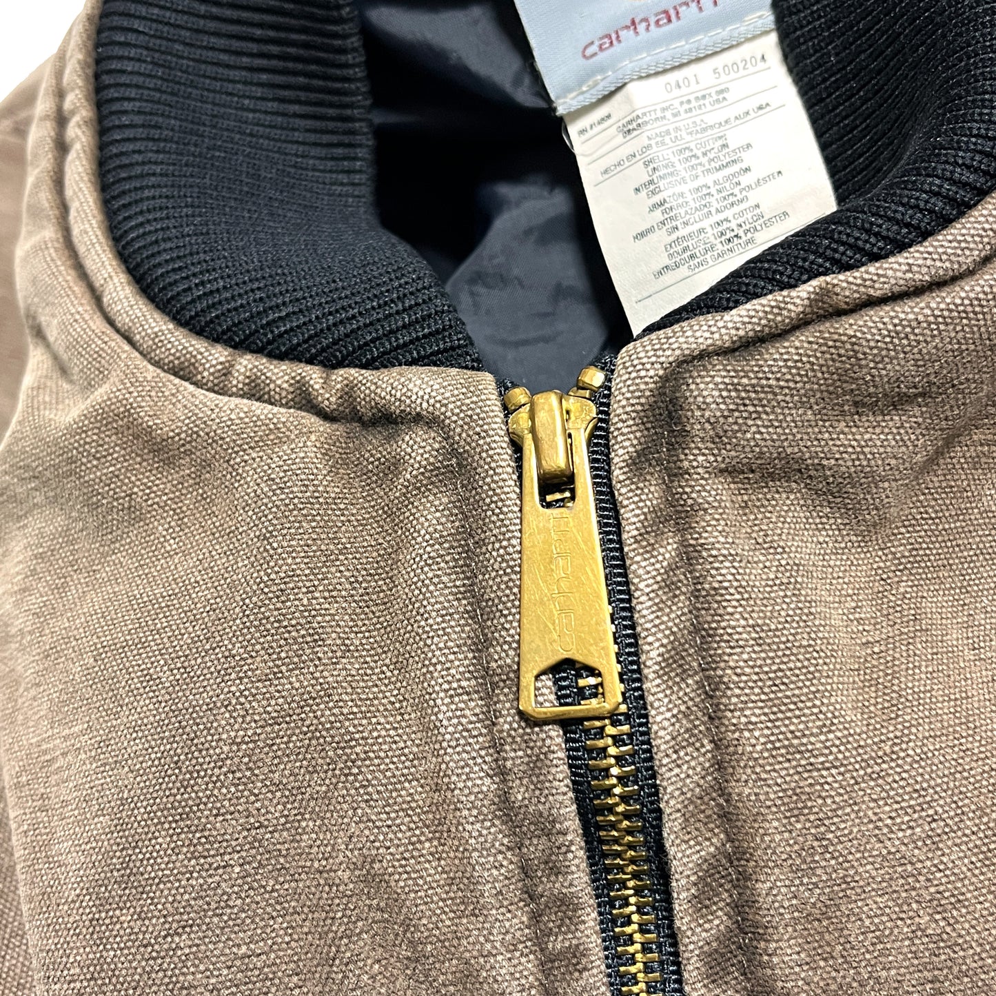 18 アメリカ製 Carhartt ダックベスト ブラウン Size (L)