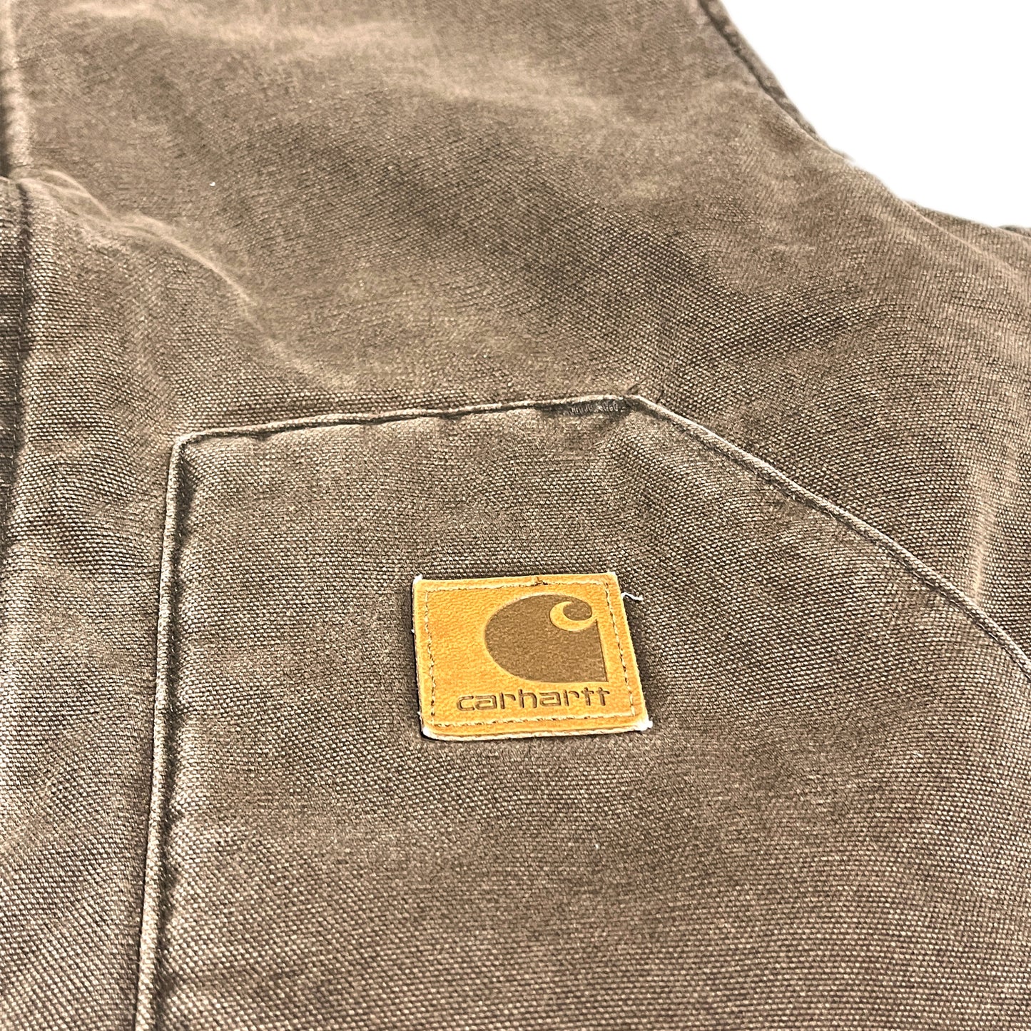 18 アメリカ製 Carhartt ダックベスト ブラウン Size (L)