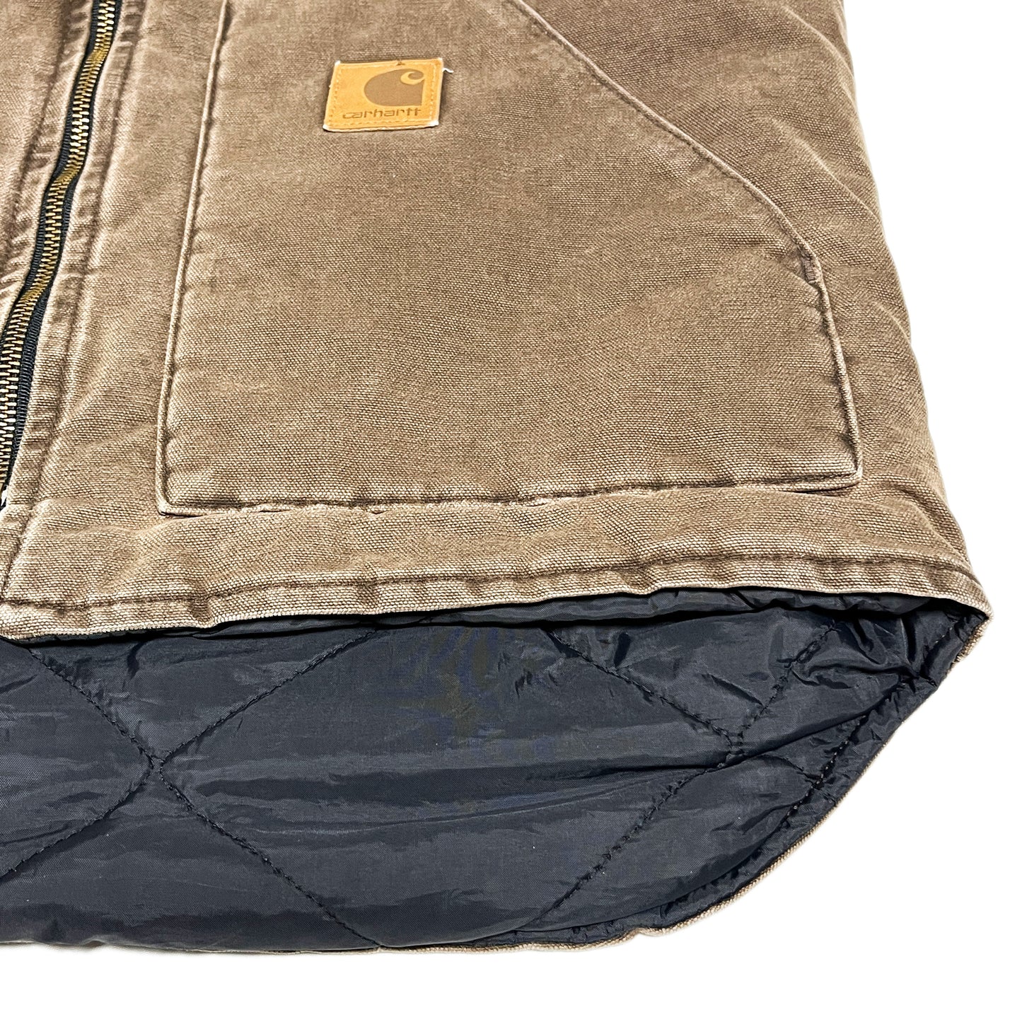 18 アメリカ製 Carhartt ダックベスト ブラウン Size (L)