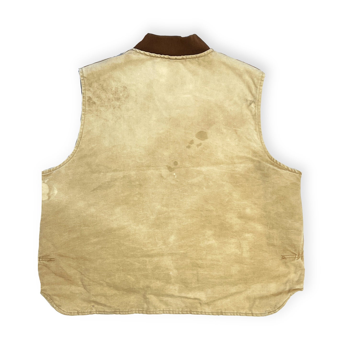 16 Carhartt ダックベスト ベージュ Size (XXL)位 ビッグサイズ!