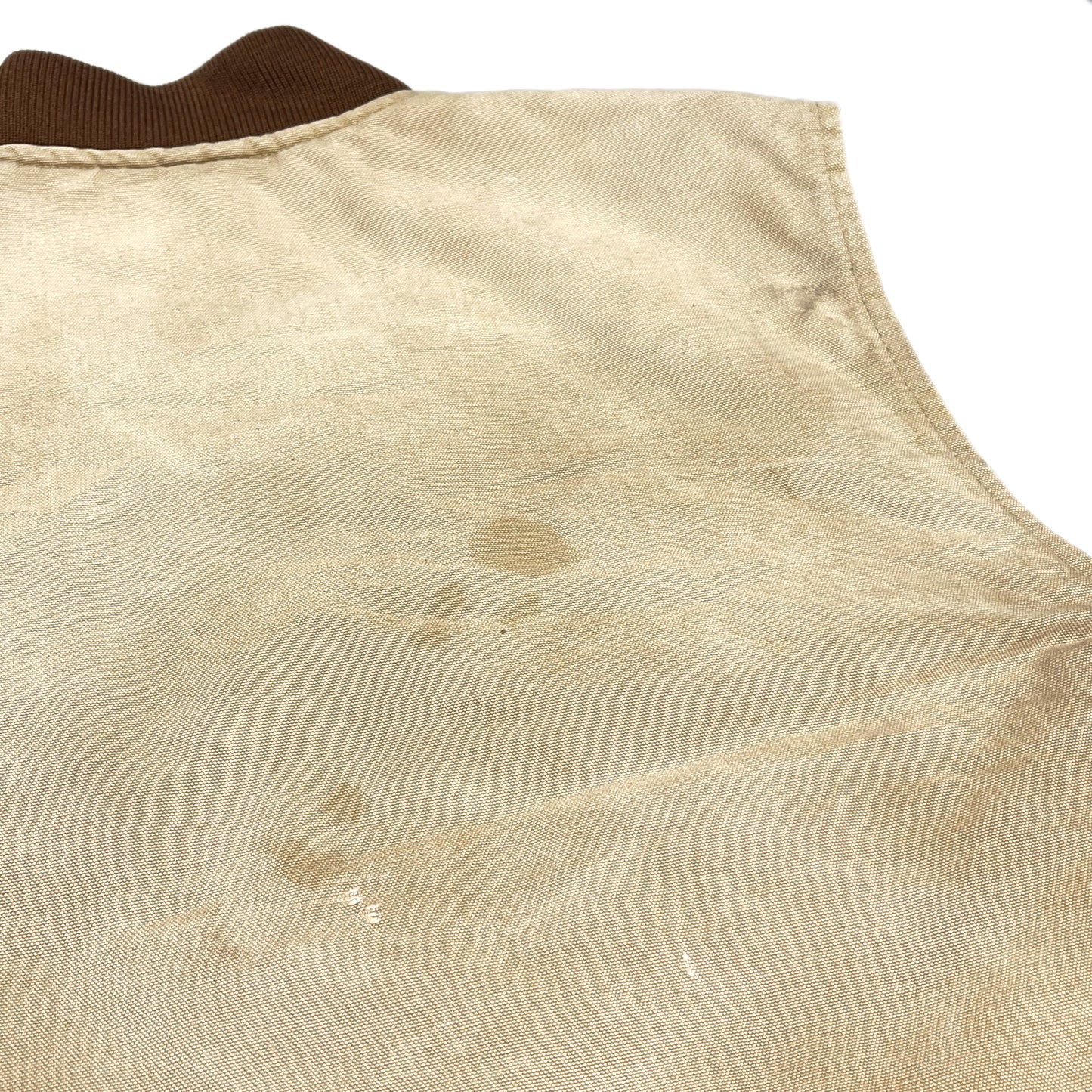 16 Carhartt ダックベスト ベージュ Size (XXL)位 ビッグサイズ!