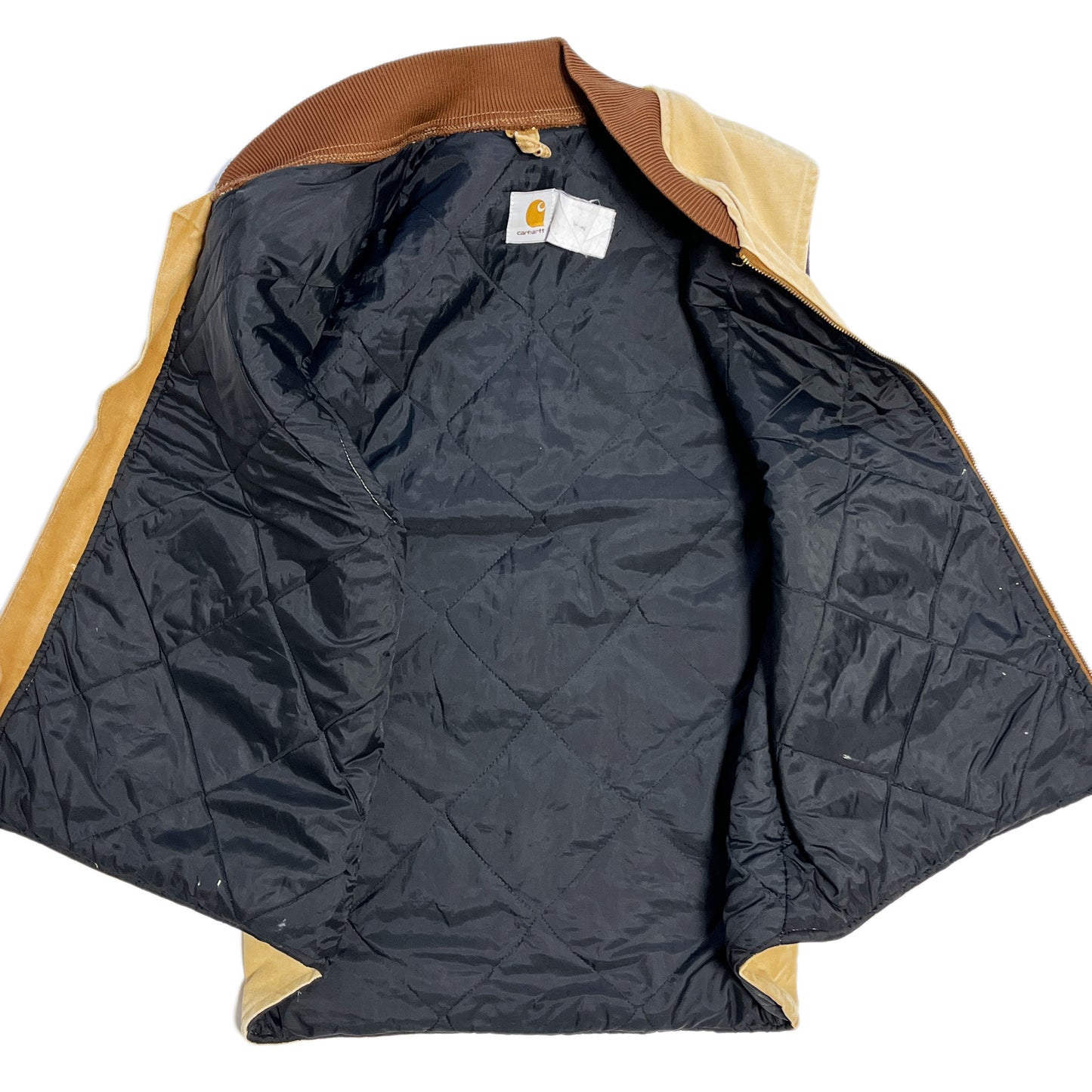 17 アメリカ製 Carhartt ダックベスト ベージュ Size (XL)位