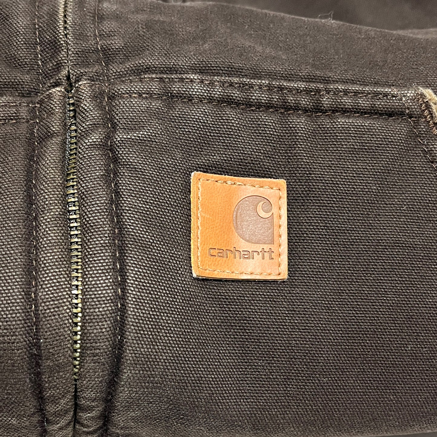 13 メキシコ製 Carhartt ダックベスト ボア ブラウン Size (L)