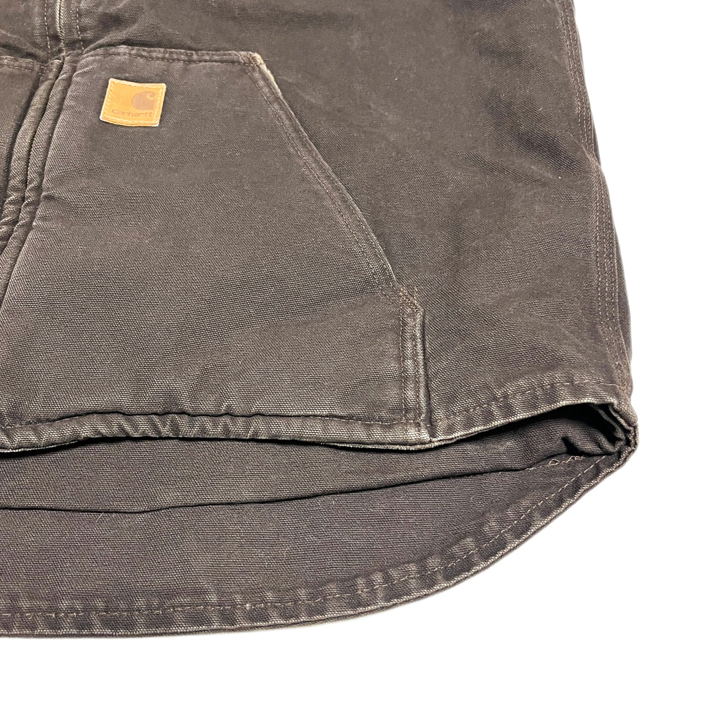 13 メキシコ製 Carhartt ダックベスト ボア ブラウン Size (L)