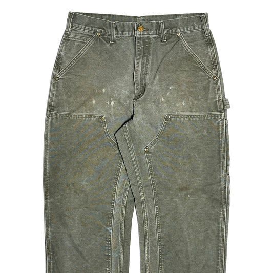 7 アメリカ製 Carhartt ダブルニー ペインターPT オリーブ Size (W31 L31)位
