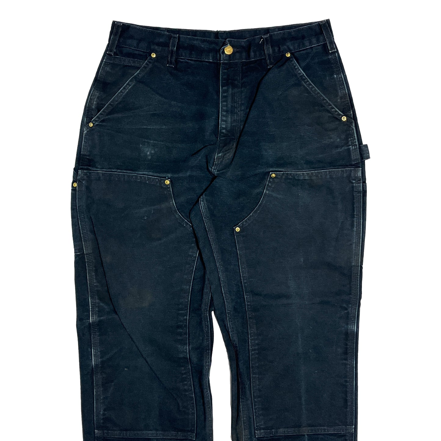 4 アメリカ製 Carhartt ダブルニー ペインターPT ブラック Size (W33 L31)位