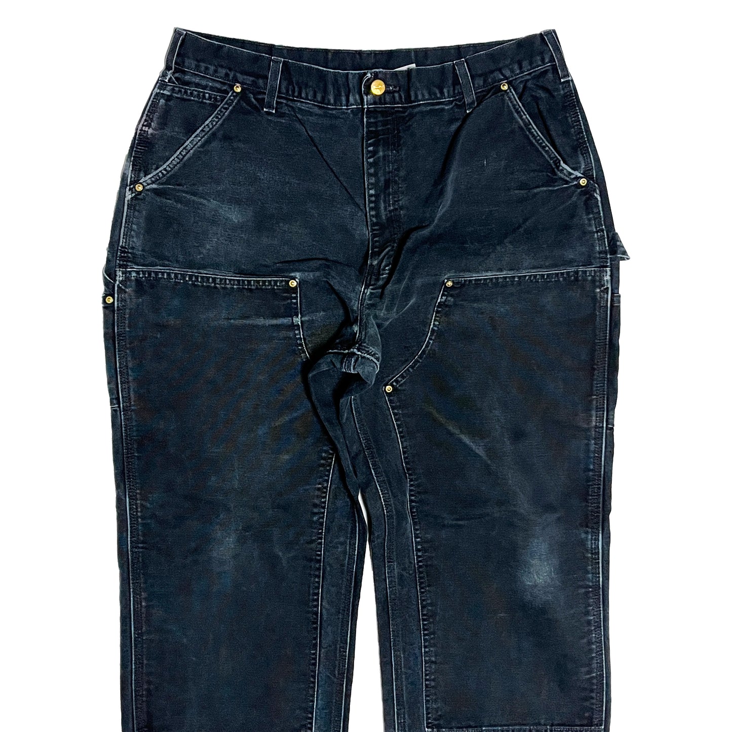 6 アメリカ製 Carhartt ダブルニー ペインターPT ブラック Size (W36 L33)位
