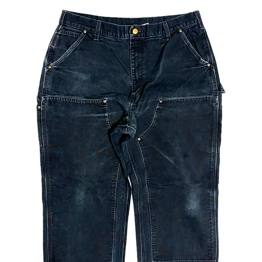 6 アメリカ製 Carhartt ダブルニー ペインターPT ブラック Size (W36 L33)位