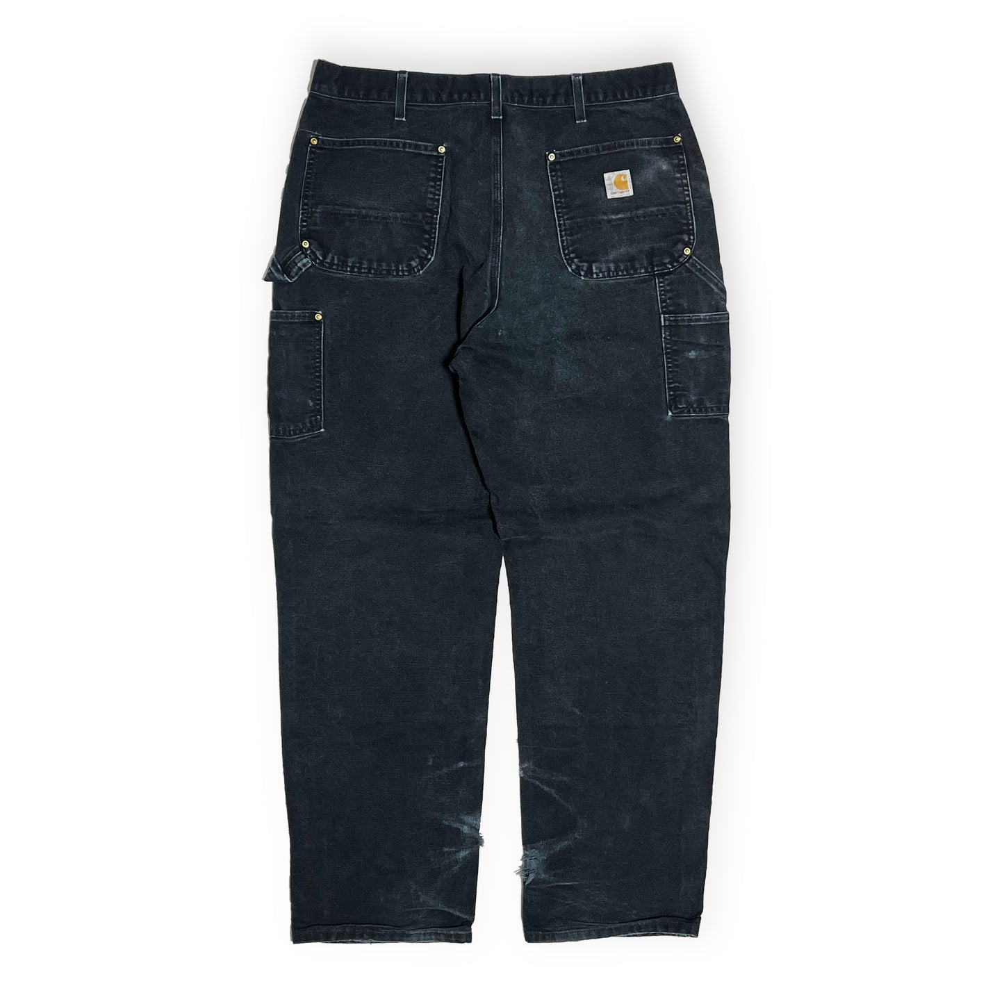 6 アメリカ製 Carhartt ダブルニー ペインターPT ブラック Size (W36 L33)位