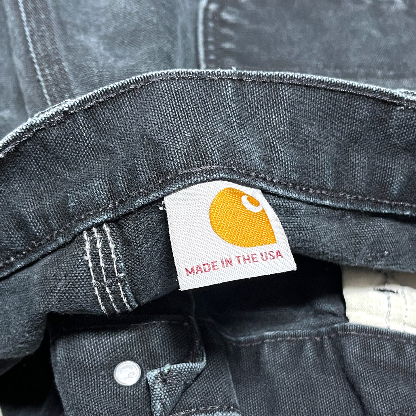 6 アメリカ製 Carhartt ダブルニー ペインターPT ブラック Size (W36 L33)位