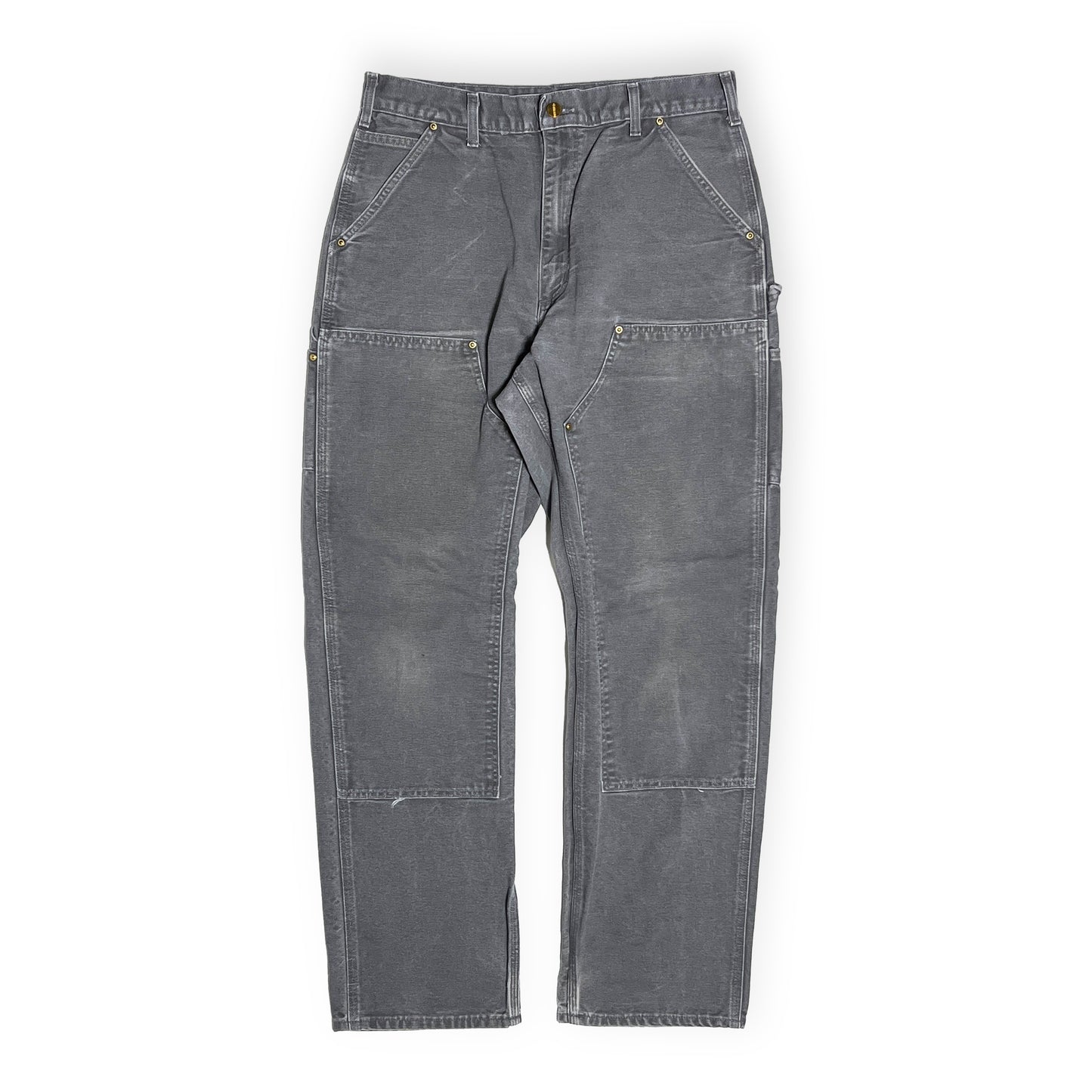 3 アメリカ製 Carhartt ダブルニー ペインターPT グレー Size (W33 L33)位